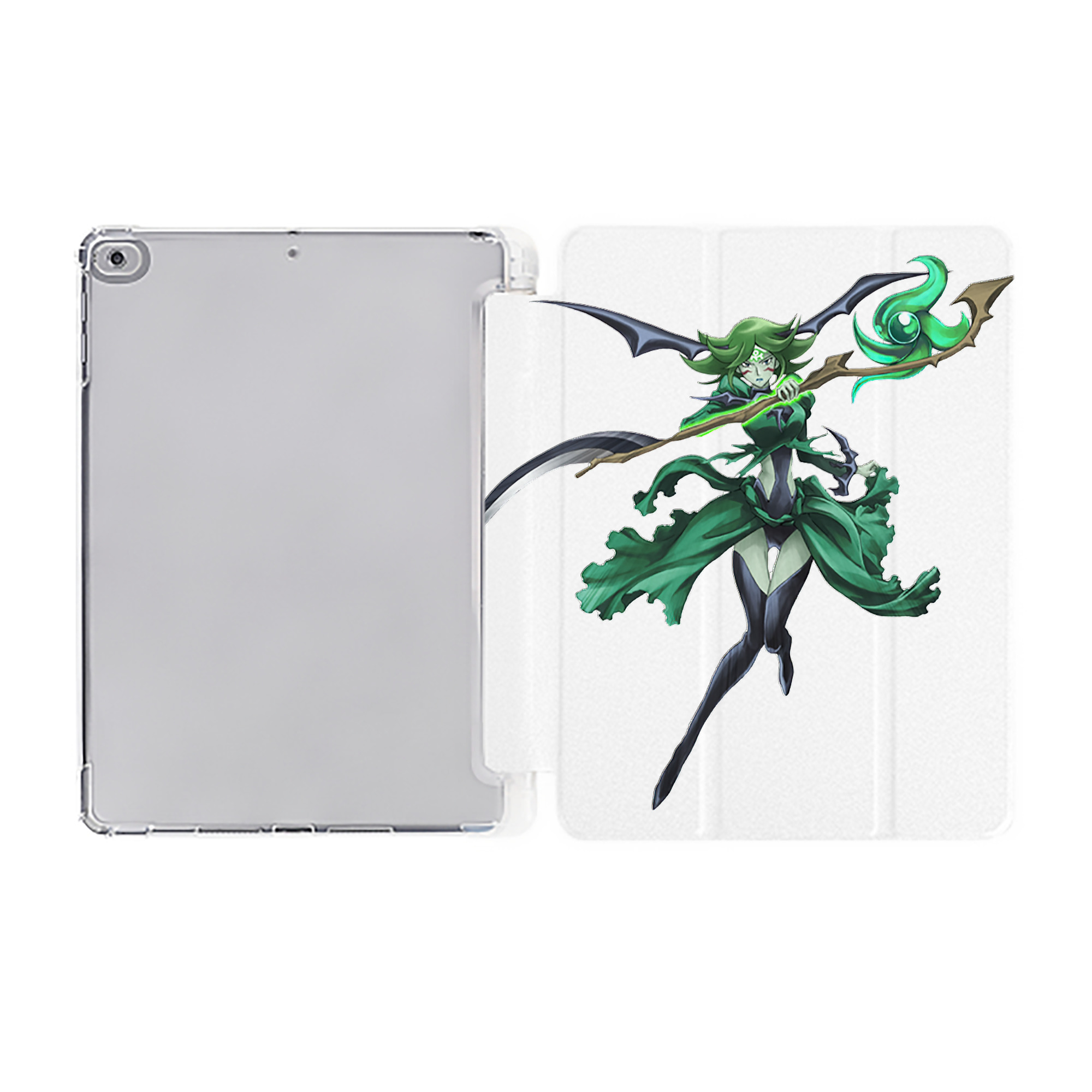 （画像用） 遊☆戯☆王 Yu-Gi-Oh! IPad ケース ペン収納付き 三つ折りスタンド PUレザー×シリコン 対応機種9.5/10.5/10.9インチ
